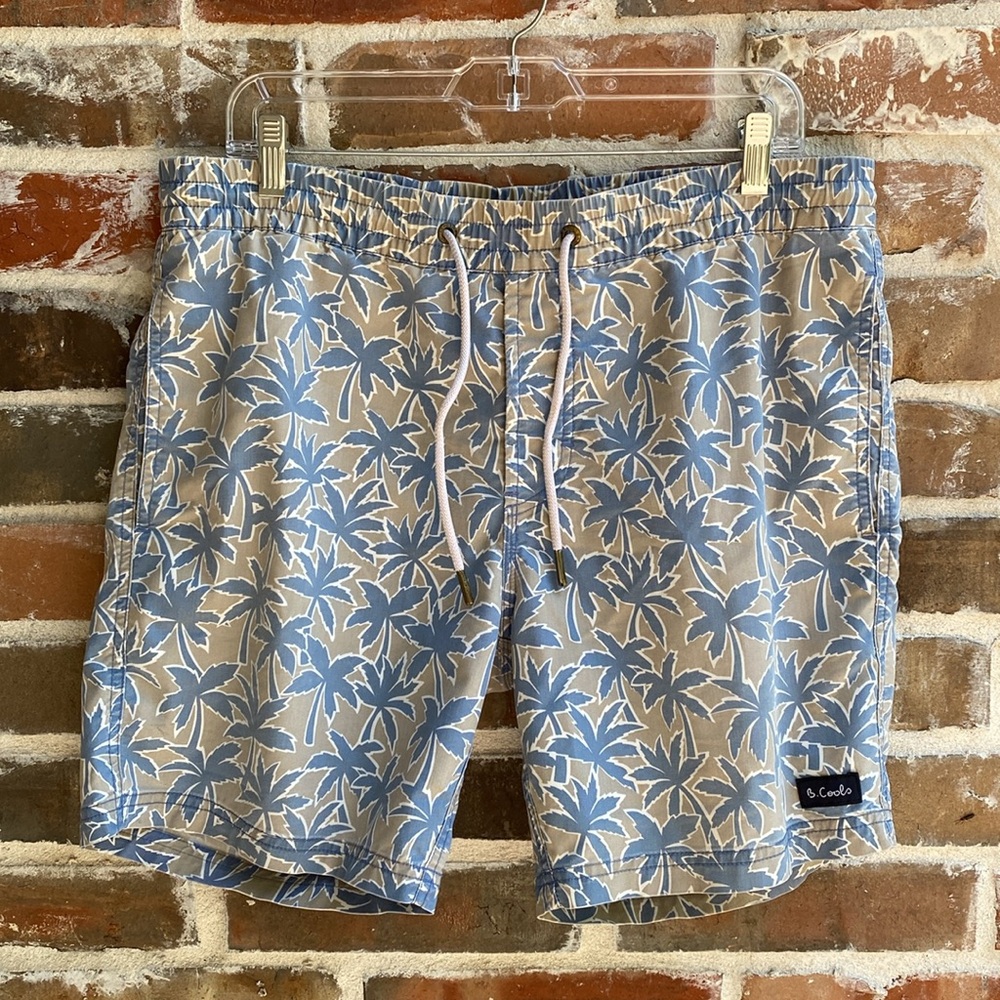 Barney Cools Palm Tree Amphibious Swim Shorts Size 32